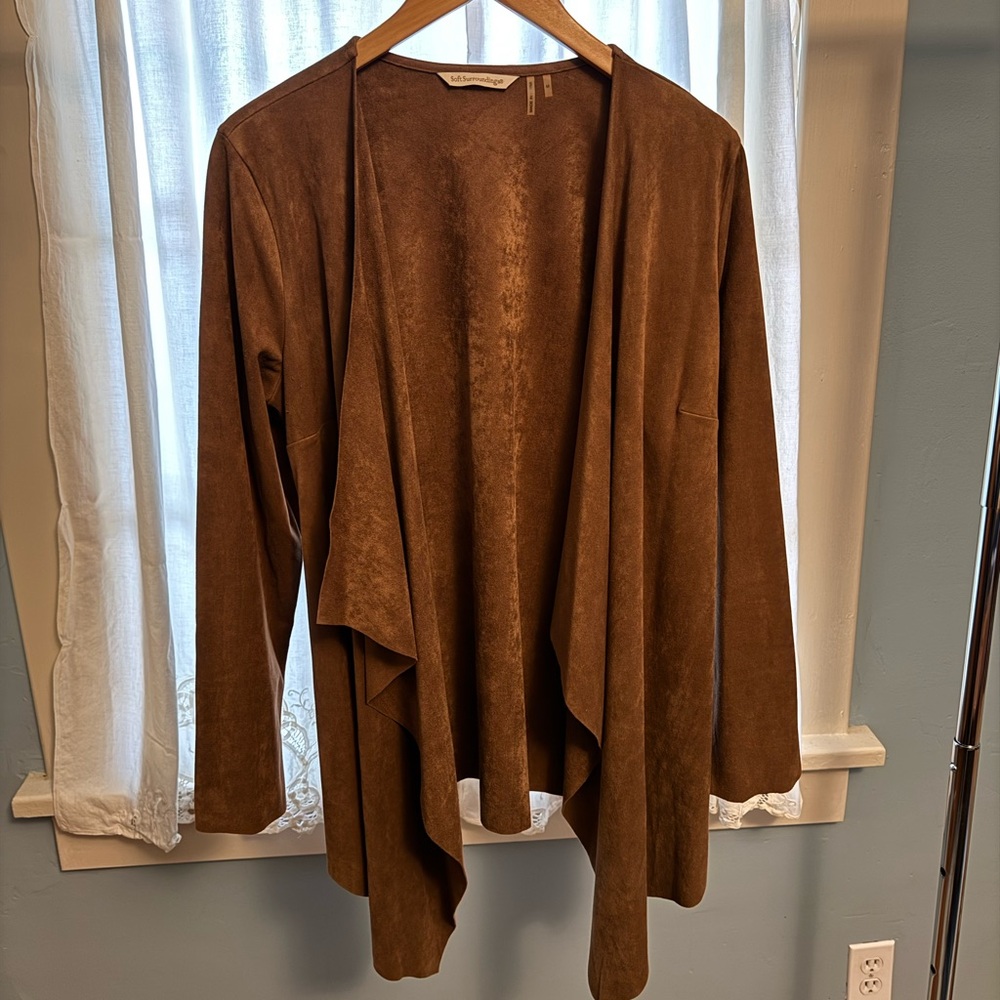 Soft Surroundings Chamois-Soft Draped Jacket